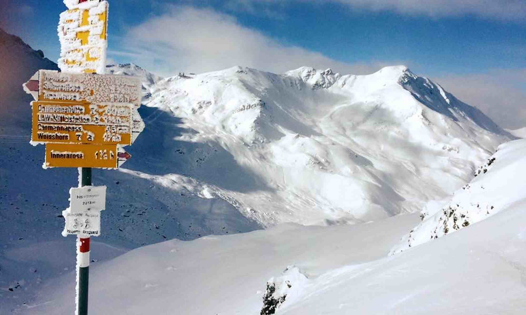 Arosa im Winter - verschneite Wanderwege